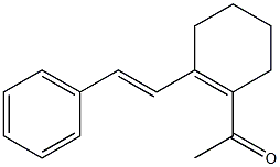 1-Acetyl-2-[(E)-2-phenylethenyl]-1-cyclohexene Struktur