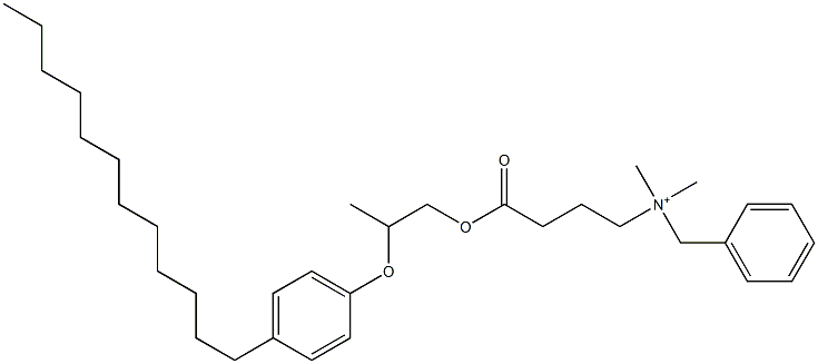 N,N-Dimethyl-N-benzyl-N-[3-[[2-(4-dodecylphenyloxy)propyl]oxycarbonyl]propyl]aminium Structure