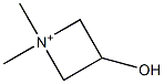 1,1-Dimethyl-3-hydroxyazetidine-1-ium 结构式