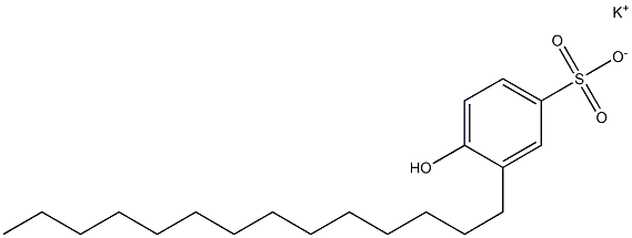 4-ヒドロキシ-3-テトラデシルベンゼンスルホン酸カリウム 化学構造式