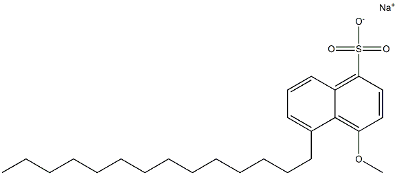 4-Methoxy-5-tetradecyl-1-naphthalenesulfonic acid sodium salt,,结构式