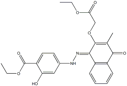 [[[1,4-Dihydro-1-[[[4-(ethoxycarbonyl)-3-hydroxyphenyl]amino]imino]-3-methyl-4-oxonaphthalen]-2-yl]oxy]acetic acid ethyl ester