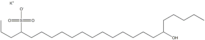 18-ヒドロキシトリコサン-4-スルホン酸カリウム 化学構造式