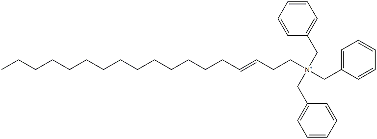 (3-オクタデセニル)トリベンジルアミニウム 化学構造式