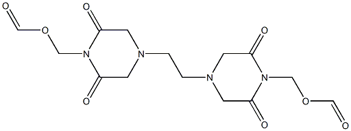 4,4'-Ethylenebis(2,6-dioxopiperazine-1-methanol)bisformate 结构式