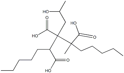 ブタン-1,2,3-トリカルボン酸2-(2-ヒドロキシプロピル)1,3-ジペンチル 化学構造式