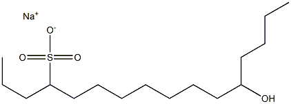 12-ヒドロキシヘキサデカン-4-スルホン酸ナトリウム 化学構造式