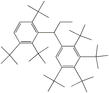 1-(2,3,4,5-Tetra-tert-butylphenyl)-1-(2,3,6-tri-tert-butylphenyl)propane Struktur