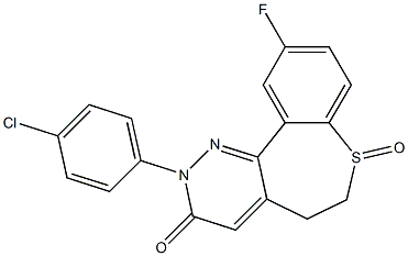 10-Fluoro-2-(4-chlorophenyl)-5,6-dihydro[1]benzothiepino[5,4-c]pyridazin-3(2H)-one 7-oxide|