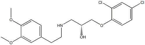 (R)-1-(2,4-Dichlorophenoxy)-3-[[2-(3,4-dimethoxyphenyl)ethyl]amino]-2-propanol Structure
