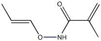 N-(1-プロペニルオキシ)メタクリルアミド 化学構造式