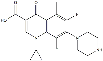  1-Cyclopropyl-6,8-difluoro-1,4-dihydro-5-methyl-4-oxo-7-(1-piperazinyl)quinoline-3-carboxylic acid