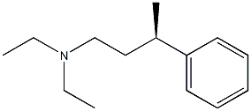 [R,(-)]-N,N-ジエチル-3-フェニル-1-ブタンアミン 化学構造式