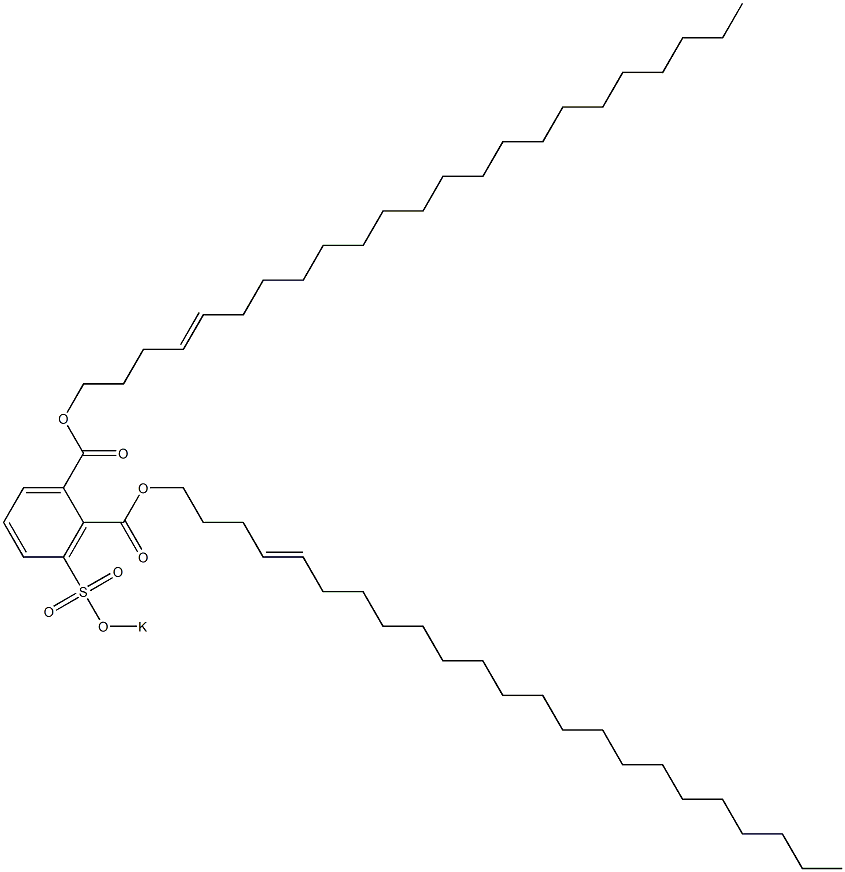 3-(Potassiosulfo)phthalic acid di(4-tricosenyl) ester Struktur