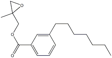 3-Heptylbenzoic acid 2-methylglycidyl ester 结构式