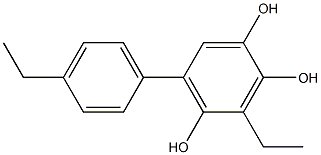 3-Ethyl-5-(4-ethylphenyl)benzene-1,2,4-triol Structure