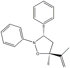 (3S,5S)-2,3-Diphenyl-5-methyl-5-(1-methylethenyl)isoxazolidine Structure