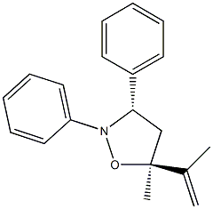 (3S,5S)-2,3-Diphenyl-5-methyl-5-(1-methylethenyl)isoxazolidine Struktur