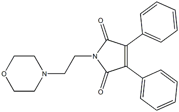 3,4-ジフェニル-1-(2-モルホリノエチル)-1H-ピロール-2,5-ジオン 化学構造式