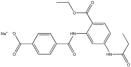 4-[[[2-(Ethoxycarbonyl)-5-(propionylamino)phenyl]amino]carbonyl]benzoic acid sodium salt 结构式