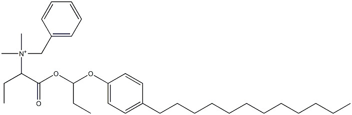 N,N-Dimethyl-N-benzyl-N-[1-[[1-(4-dodecylphenyloxy)propyl]oxycarbonyl]propyl]aminium,,结构式