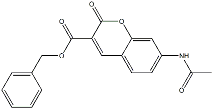 7-(Acetylamino)-2-oxo-2H-1-benzopyran-3-carboxylic acid benzyl ester 结构式