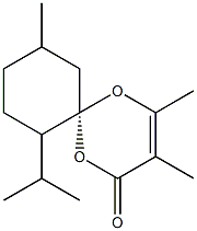 (6S)-7-Isopropyl-2,3,10-trimethyl-1,5-dioxaspiro[5.5]undec-2-en-4-one,,结构式