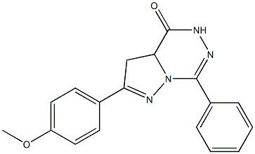 3,3a-Dihydro-2-(4-methoxyphenyl)-7-phenylpyrazolo[1,5-d][1,2,4]triazin-4(5H)-one Struktur