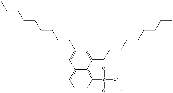 6,8-Dinonyl-1-naphthalenesulfonic acid potassium salt Structure