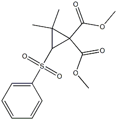 3-Phenylsulfonyl-2,2-dimethylcyclopropane-1,1-dicarboxylic acid dimethyl ester Structure