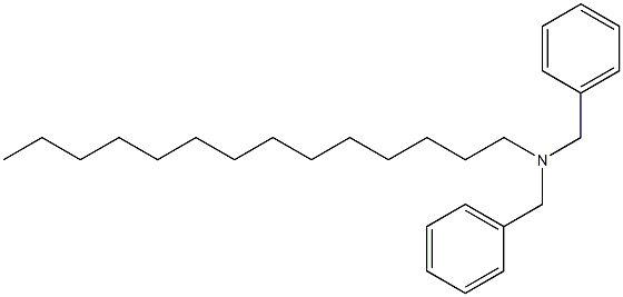 テトラデシルジベンジルアミン 化学構造式