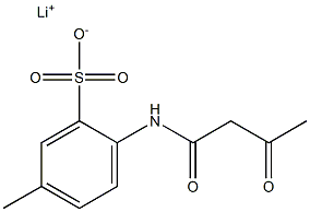 2-(Acetoacetylamino)-5-methylbenzenesulfonic acid lithium salt,,结构式