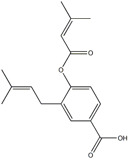 3-(3-Methyl-2-butenyl)-4-senecioyloxybenzoic acid