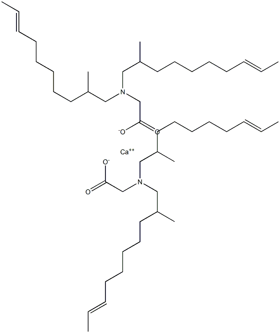 Bis[N,N-bis(2-methyl-8-decenyl)glycine]calcium salt Structure