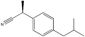 (2S)-2-(4-イソブチルフェニル)プロピオノニトリル 化学構造式