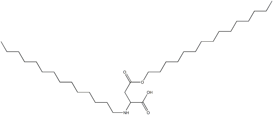 2-(テトラデシルアミノ)-3-(ペンタデシルオキシカルボニル)プロピオン酸 化学構造式