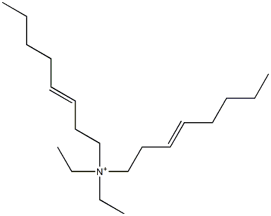 N,N-Diethyl-N,N-di(3-octenyl)aminium Struktur