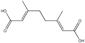 3,6-Dimethyl-2,6-octadienedioic acid Structure