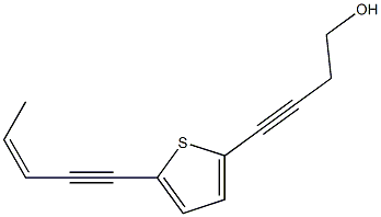 4-[5-[(Z)-3-Penten-1-ynyl]thiophen-2-yl]-3-butyn-1-ol Structure