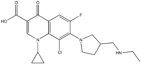  8-Chloro-1-cyclopropyl-6-fluoro-1,4-dihydro-4-oxo-7-[3-(ethylaminomethyl)-1-pyrrolidinyl]quinoline-3-carboxylic acid