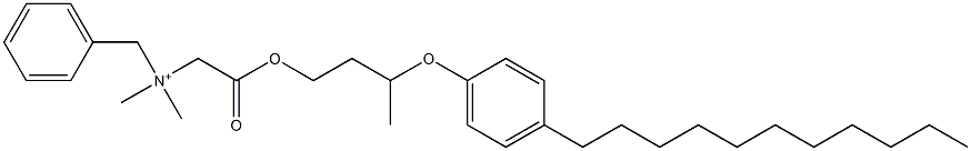 N,N-Dimethyl-N-benzyl-N-[[[3-(4-undecylphenyloxy)butyl]oxycarbonyl]methyl]aminium Struktur