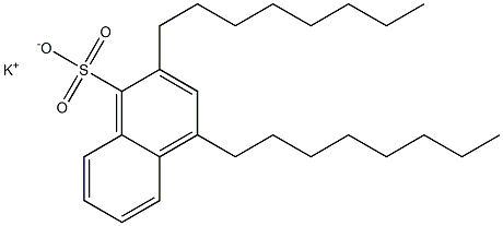 2,4-Dioctyl-1-naphthalenesulfonic acid potassium salt,,结构式