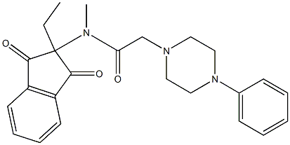 N-(1,3-Dioxo-2-ethylindan-2-yl)-N-methyl-4-phenyl-1-piperazineacetamide