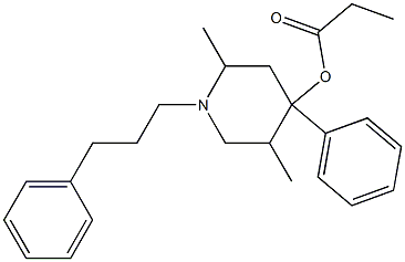2,5-Dimethyl-4-phenyl-1-(3-phenylpropyl)piperidin-4-ol propionate,,结构式