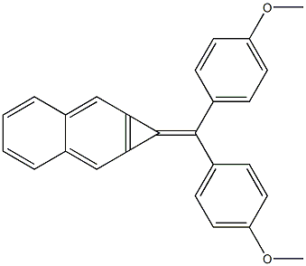 1-[Di(4-methoxyphenyl)methylene]-1H-cyclopropa[b]naphthalene 结构式