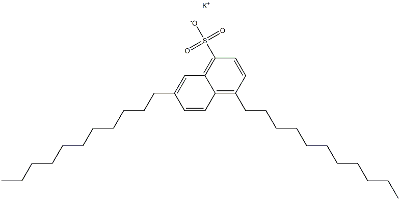 4,7-ジウンデシル-1-ナフタレンスルホン酸カリウム 化学構造式