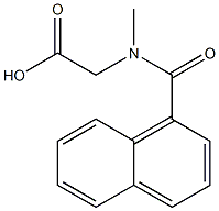 [N-(1-ナフトイル)-N-メチルアミノ]酢酸 化学構造式