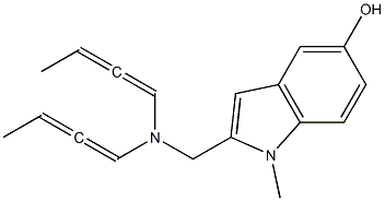 1-Methyl-2-[di(1,2-butadienyl)aminomethyl]-1H-indol-5-ol