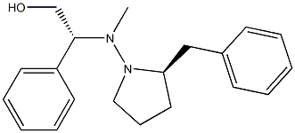 (2R)-2-Benzyl-1-[N-methyl-N-[(1R)-2-hydroxy-1-phenylethyl]amino]pyrrolidine Struktur