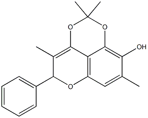  4,8-Dimethyl-5-phenyl-2,2-dimethyl-5H-pyrano[4,3,2-de]-1,3-benzodioxin-9-ol